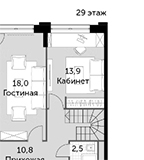 Sydney City (ФСК) – кабинет на втором уровне пентхауса